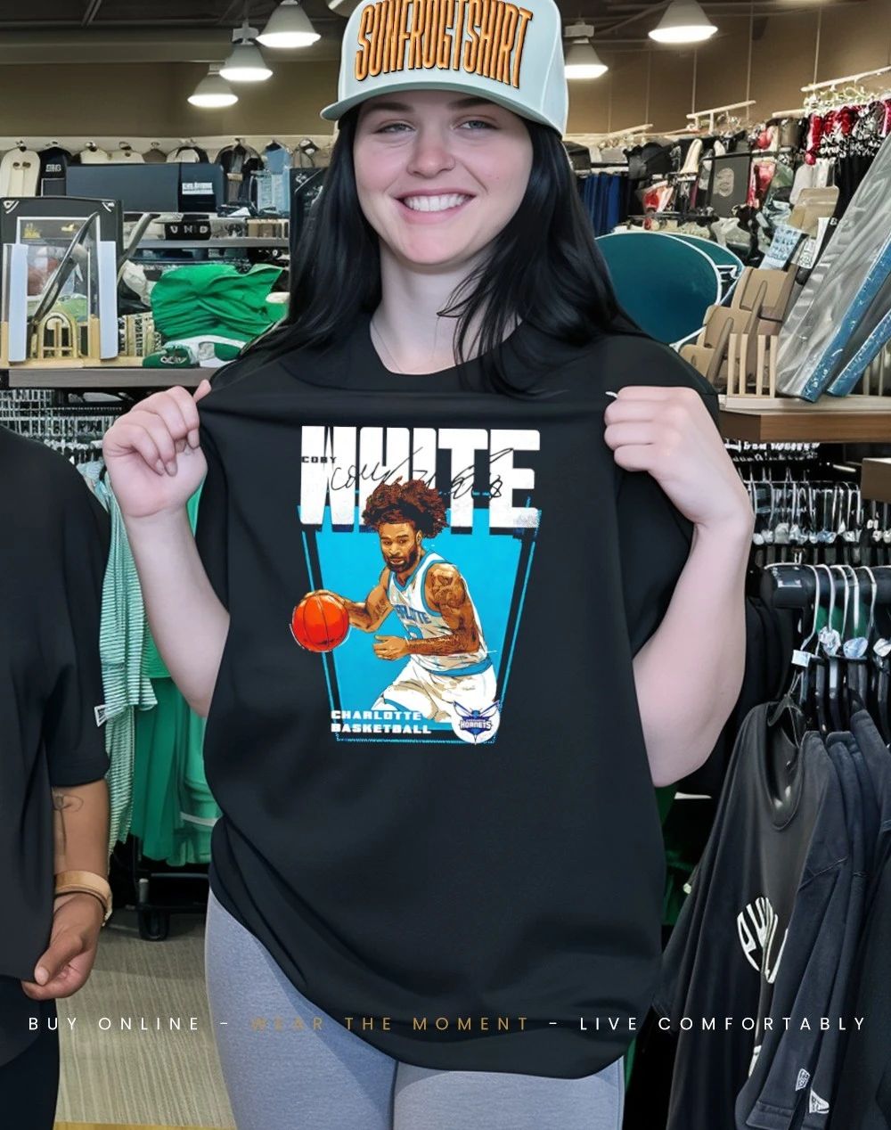 Coby White Charlotte Hornets Premiere graphic shirt