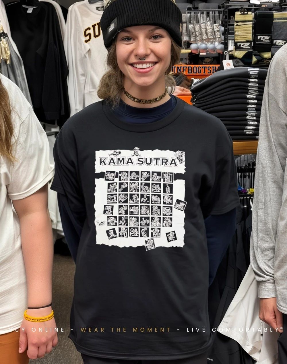 Kama Sutra sex positions graphic shirt