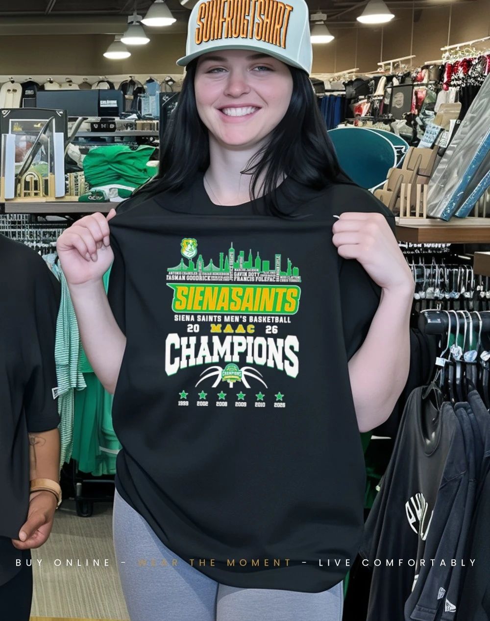 Siena Saints MAAC Champion 2026 city skyline shirt