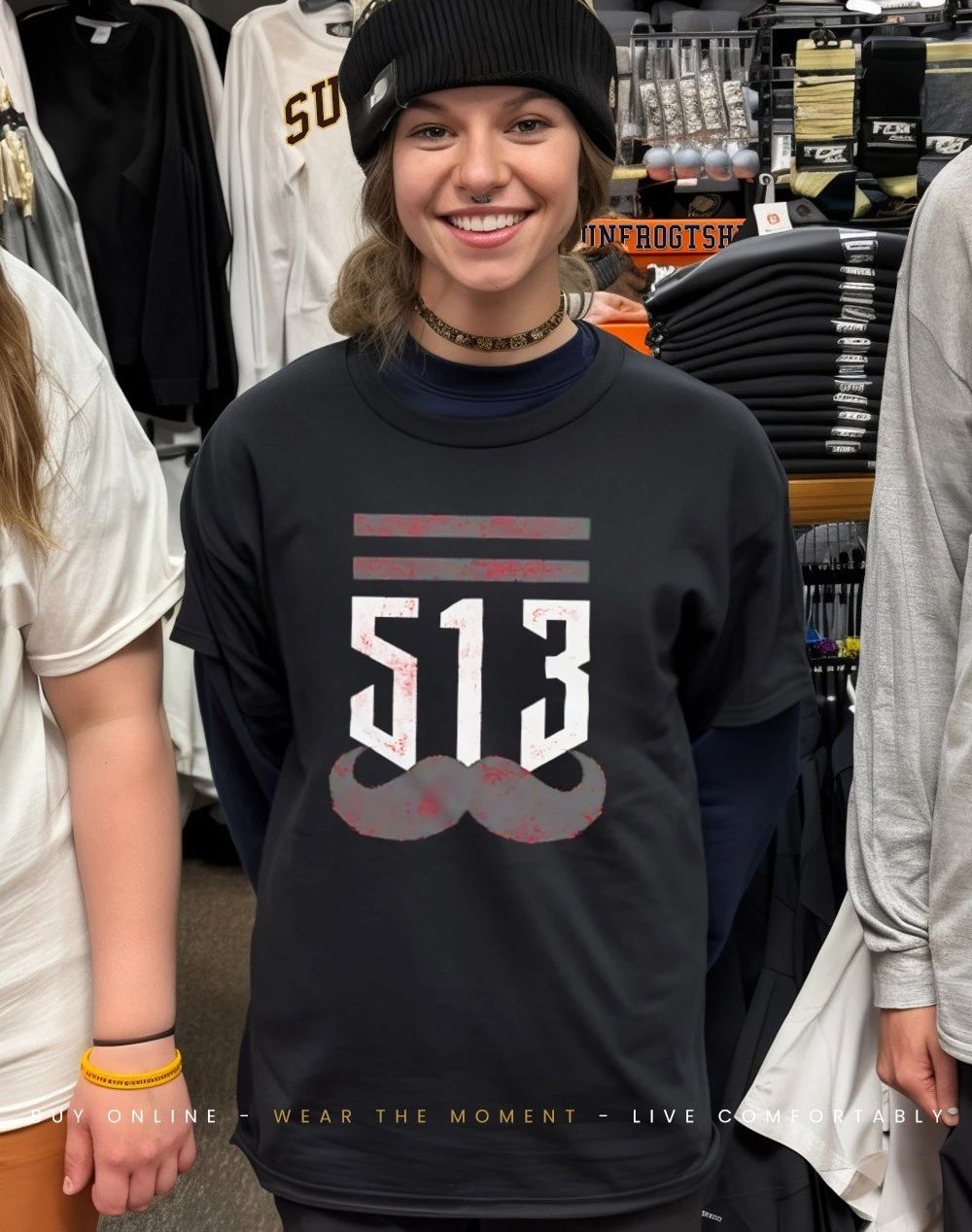 The 513 Stache Cincinnati Baseball shirt