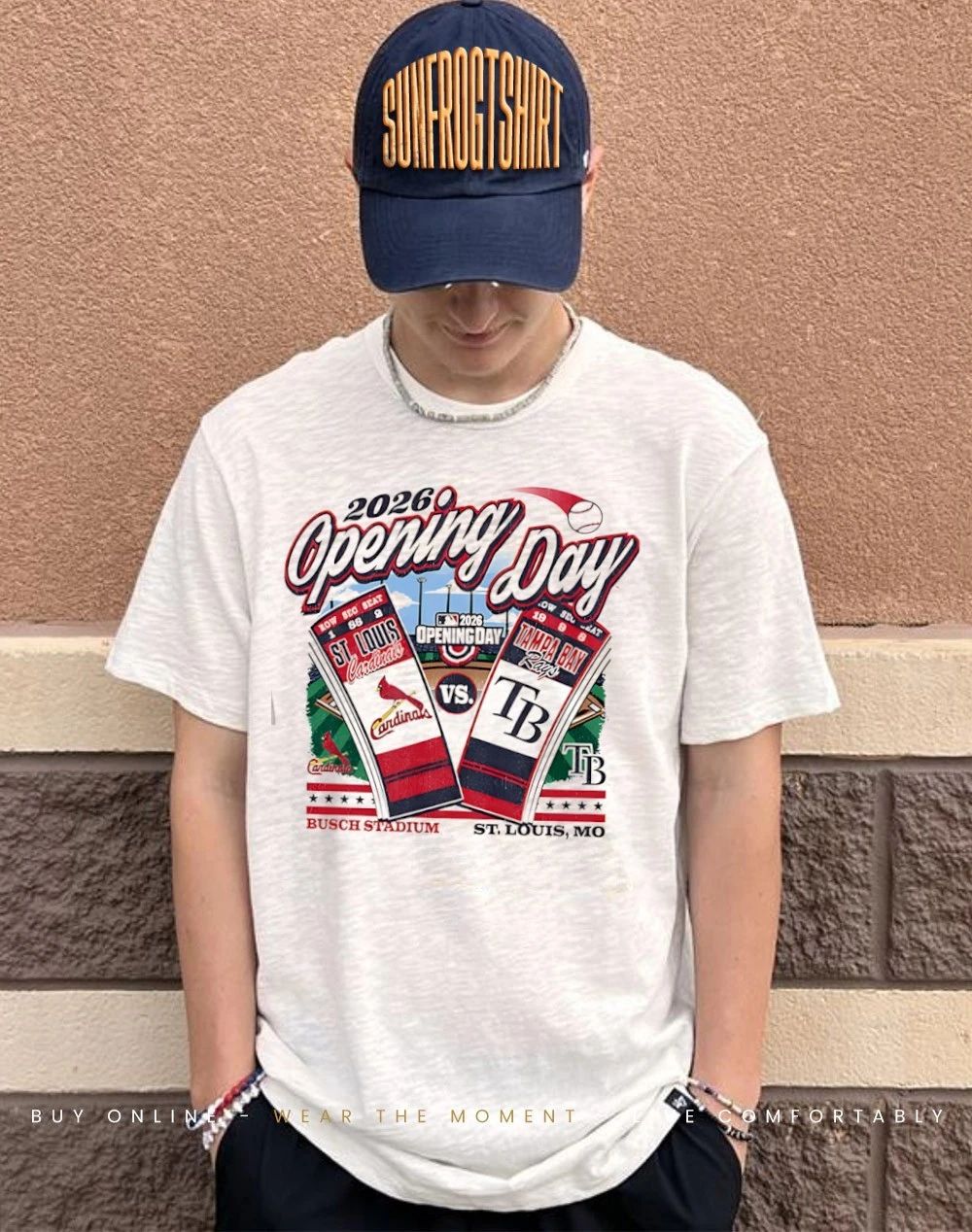 St Louis Cardinals vs Tampa Bay Rays Opening Day MLB 2026 Ticket shirt