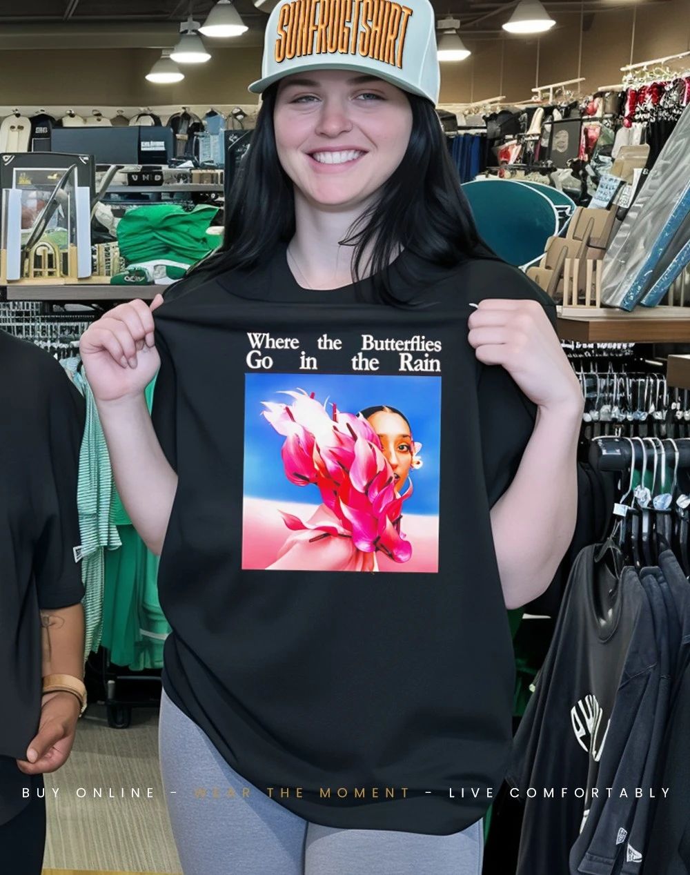 Raveena where the butterflies go in the rain shirt
