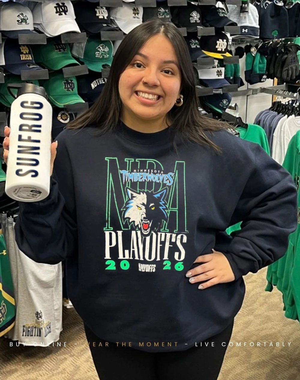 2026 NBA Playoffs Minnesota Timberwolves Wolves front and back shirt