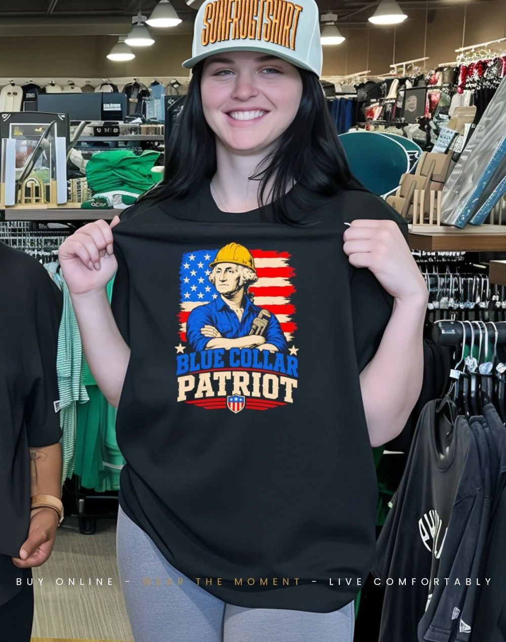 Blue Collar Patriot George Washington Graphic shirt