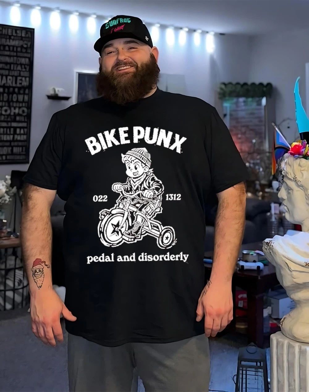 Kid bike punx pedal and disorderly shirt
