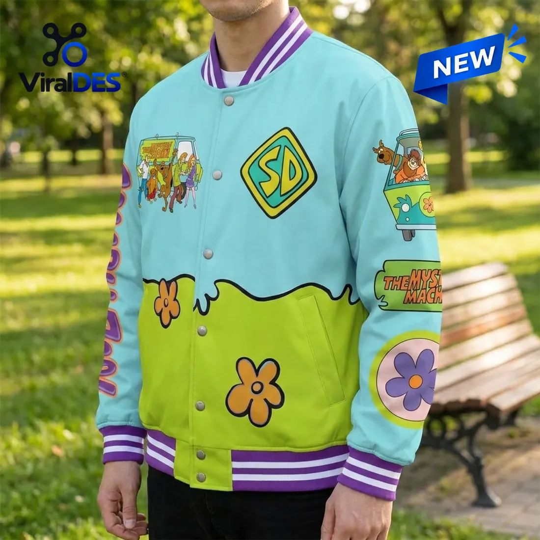Scooby Doo Mystery Machine Varsity Jacket