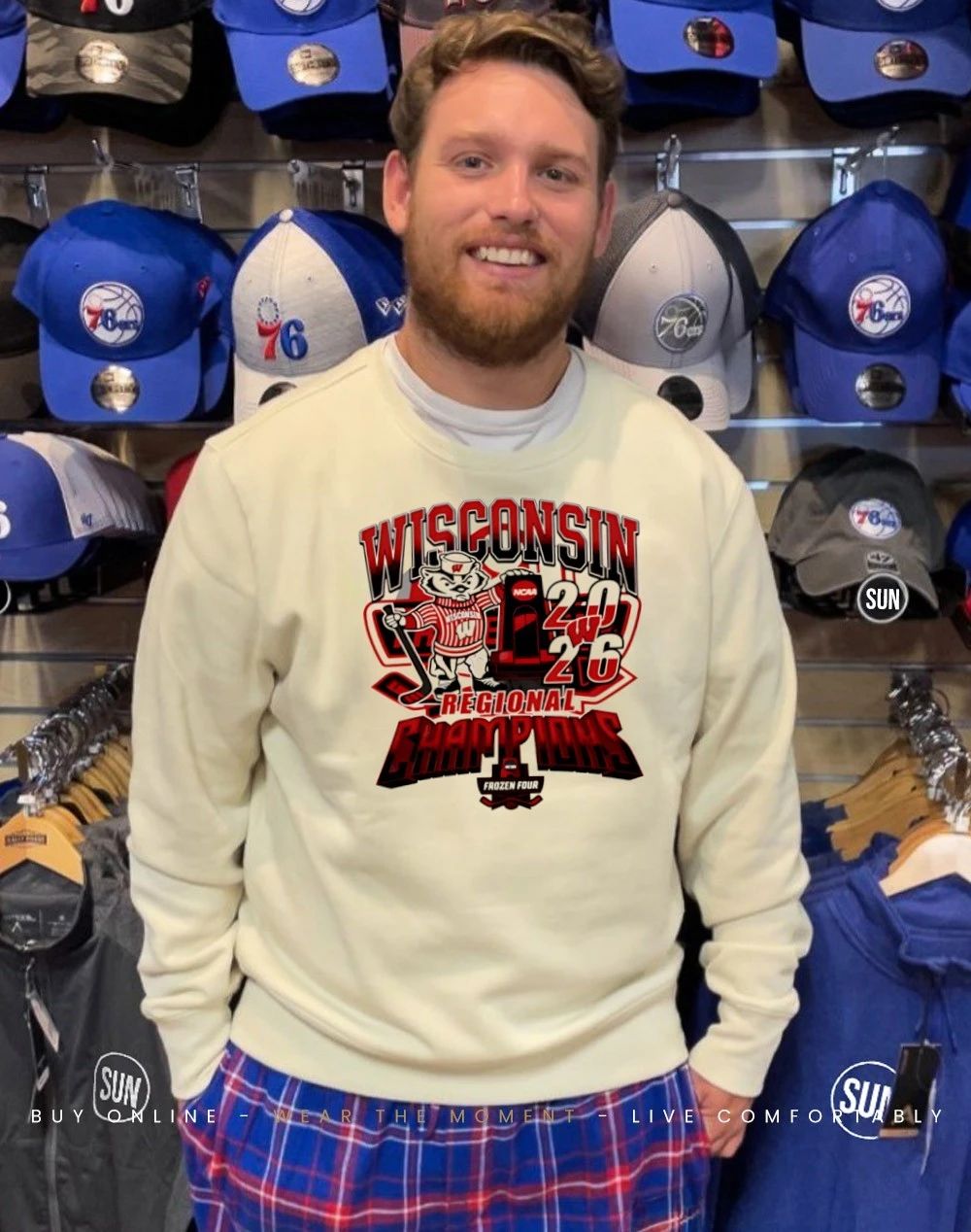 Wisconsin Badgers 2026 NCAA Hockey Regional Champions mascot shirt