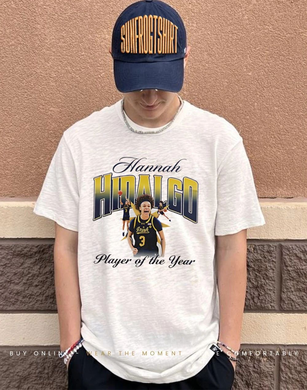 Hannah Hidalgo Notre Dame Fighting Irish Player of the Year 2026 signature shirt
