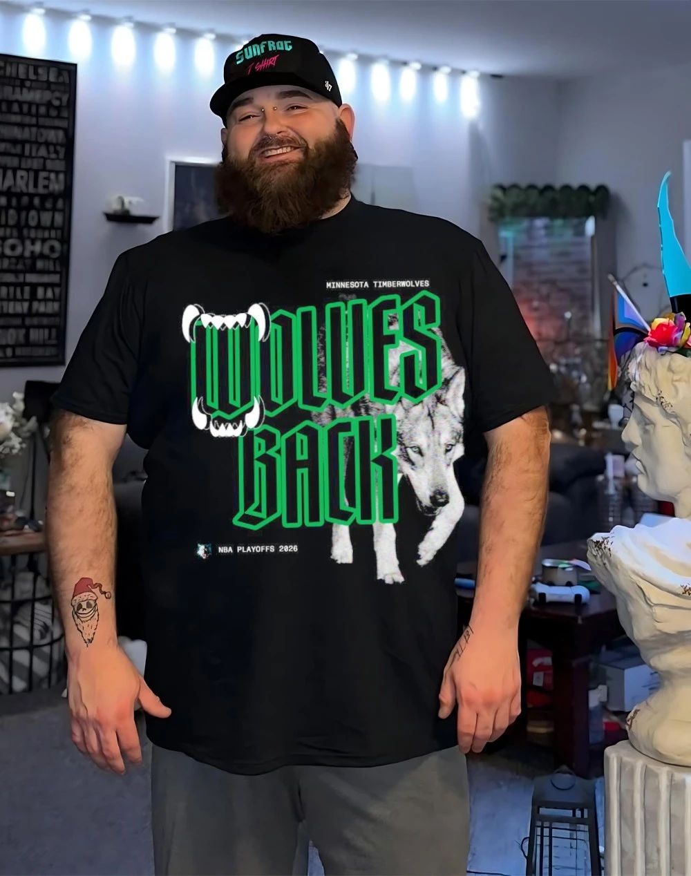 Minnesota Timberwolves Wolves back NBA Playoffs 2026 front and back shirt