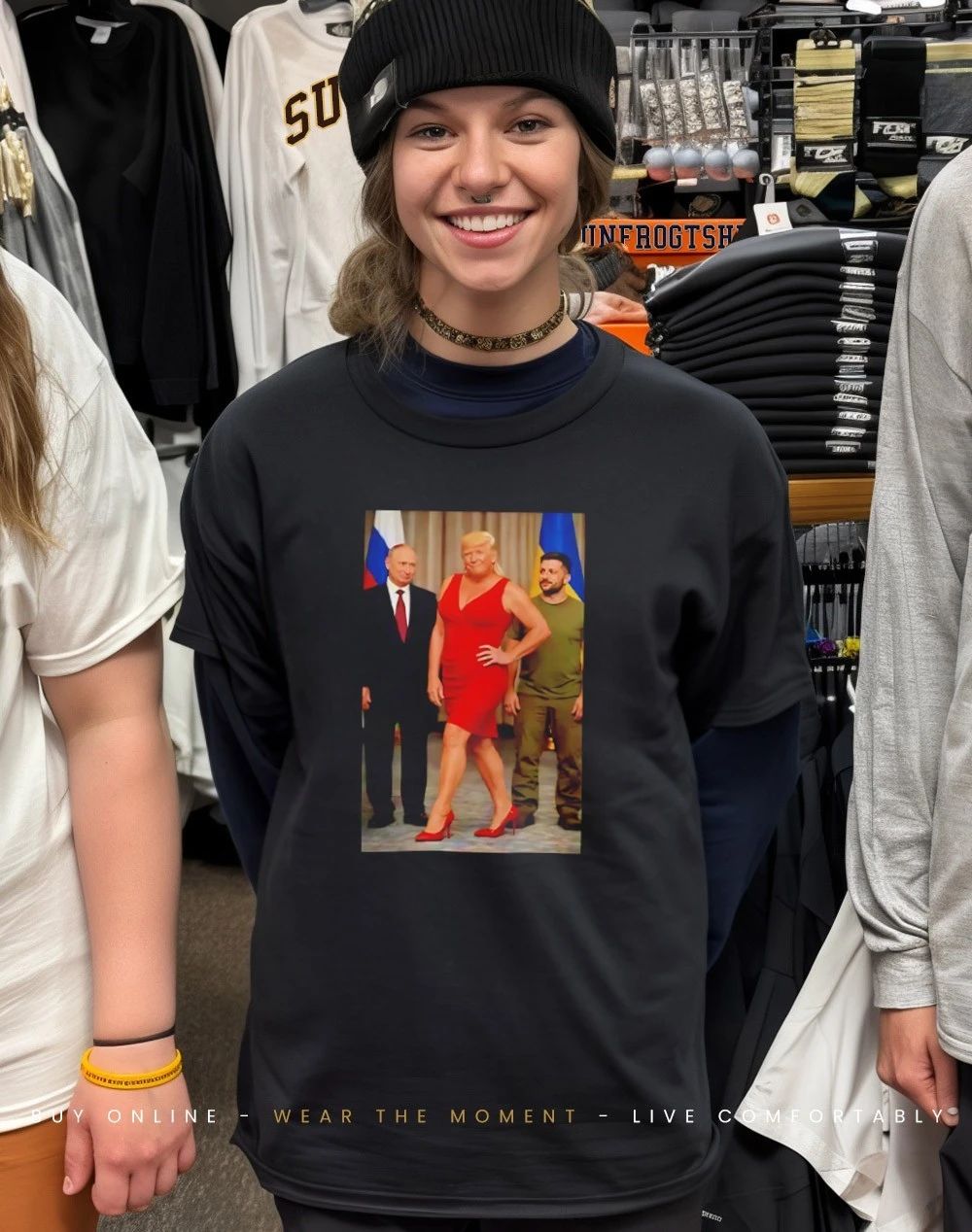 Trump Lady Girl and Putin Zelensky Meme shirt
