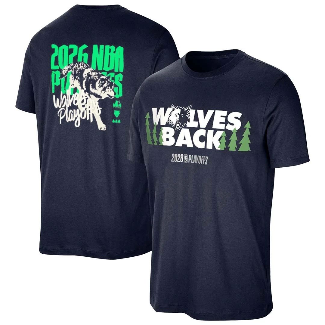 Minnesota Timberwolves 2026 NBA Playoffs Wolves playoffs front and back shirt