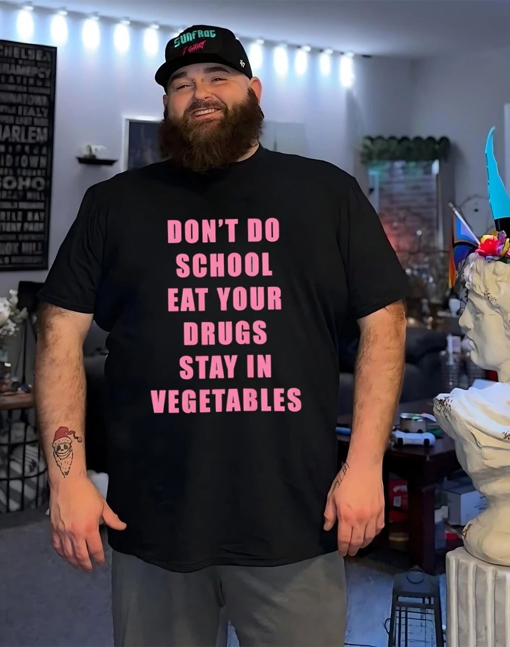Don’t do school eat your drugs stay in vegetables shirt