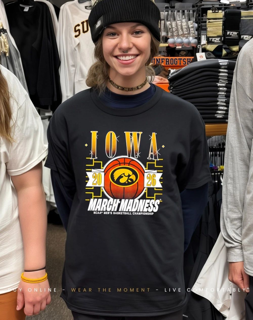 Iowa Hawkeyes MBB 2026 March Madness logo shirt