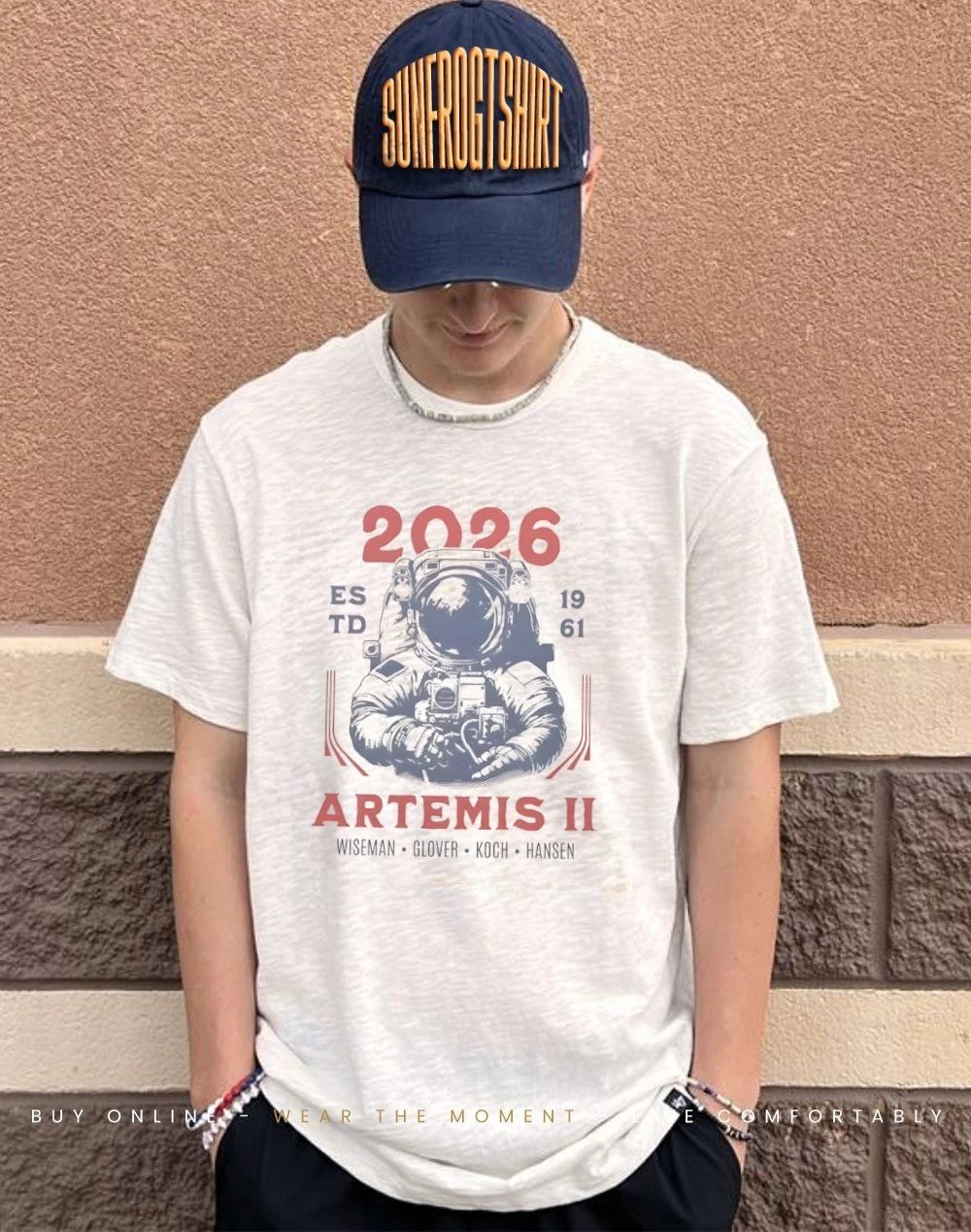 Artemis II 2026 Lunar Mission Crew Retro Graphic Shirt