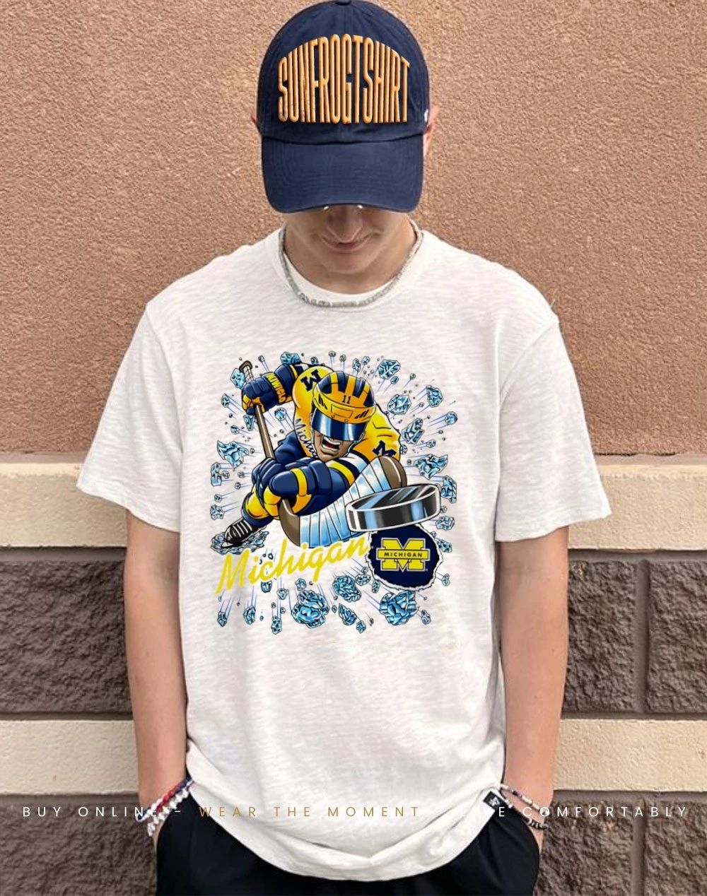 Michigan Wolverines player caricature 2026 shirt