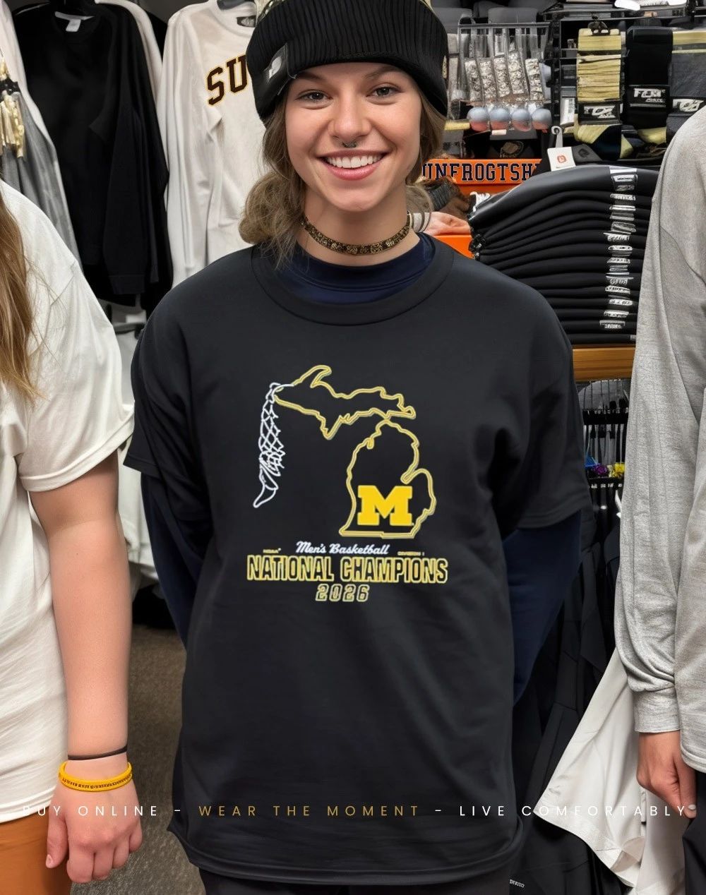 Michigan Wolverines MBB National Champs 2026 NET State shirt