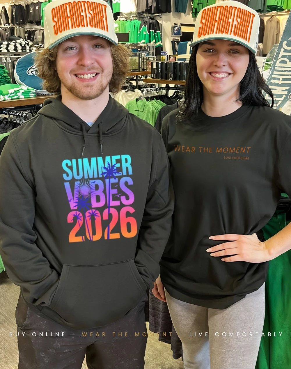 Summer Vibes 2026 sunset graphic shirt