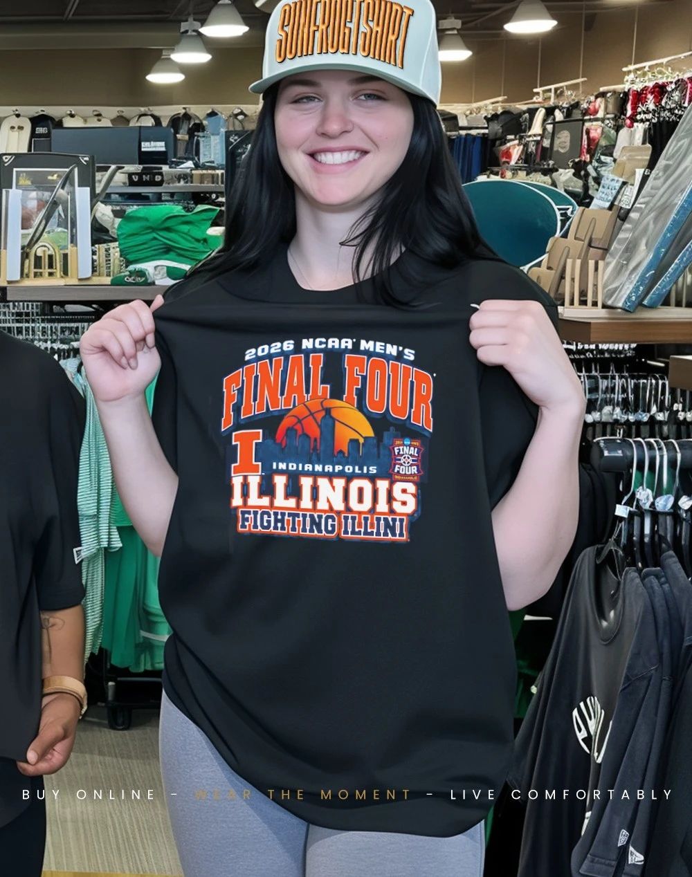 Illinois Fighting Illini 2026 Men’s Basketball Final Four Bound city skyline shirt