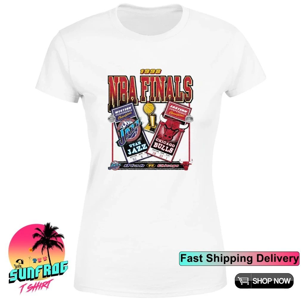 Utah Jazz Vs Chicago Bulls Nba Finals Dueling Court Matchup Shirt