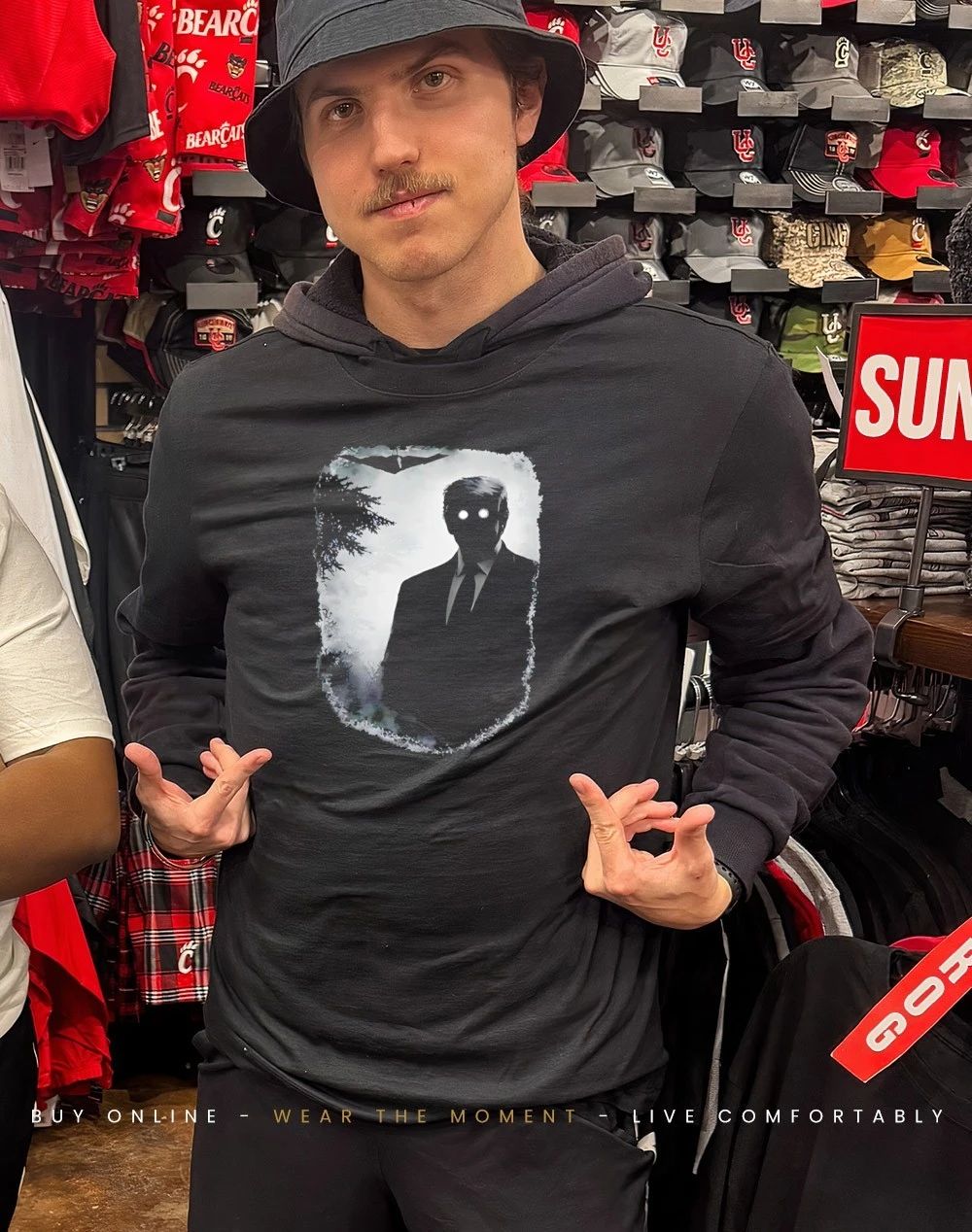 Dark Shadow Figure Mysterious Silhouette Trump shirt