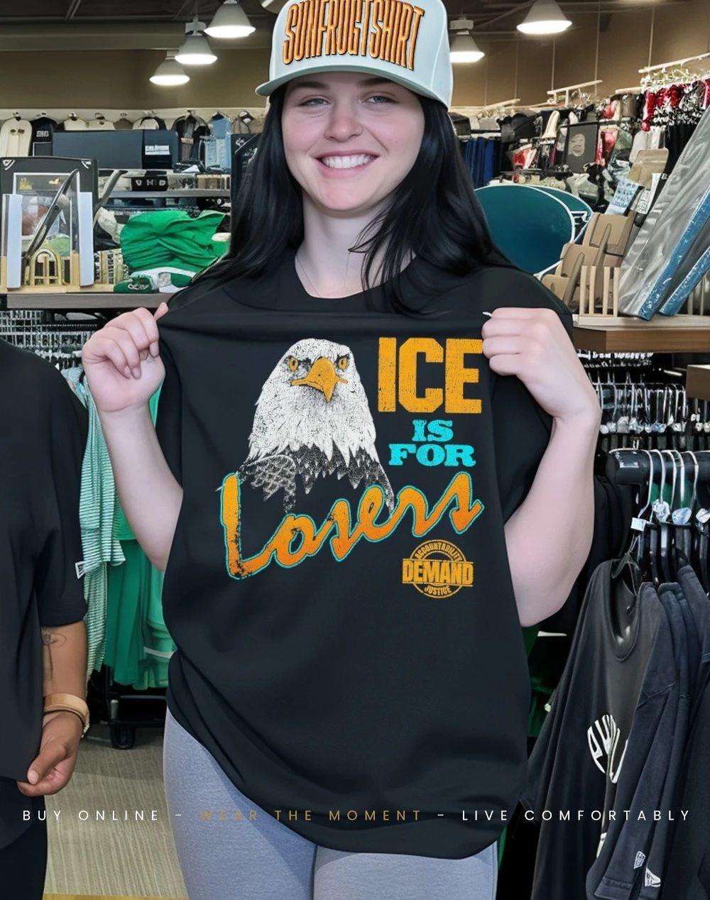 Eagle ICE is for losers demand accountability justice shirt