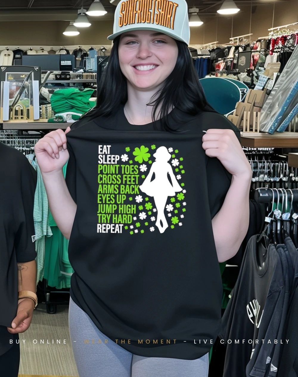 Eat Sleep Point Toes Cross Feet Irish Step Dancer shirt