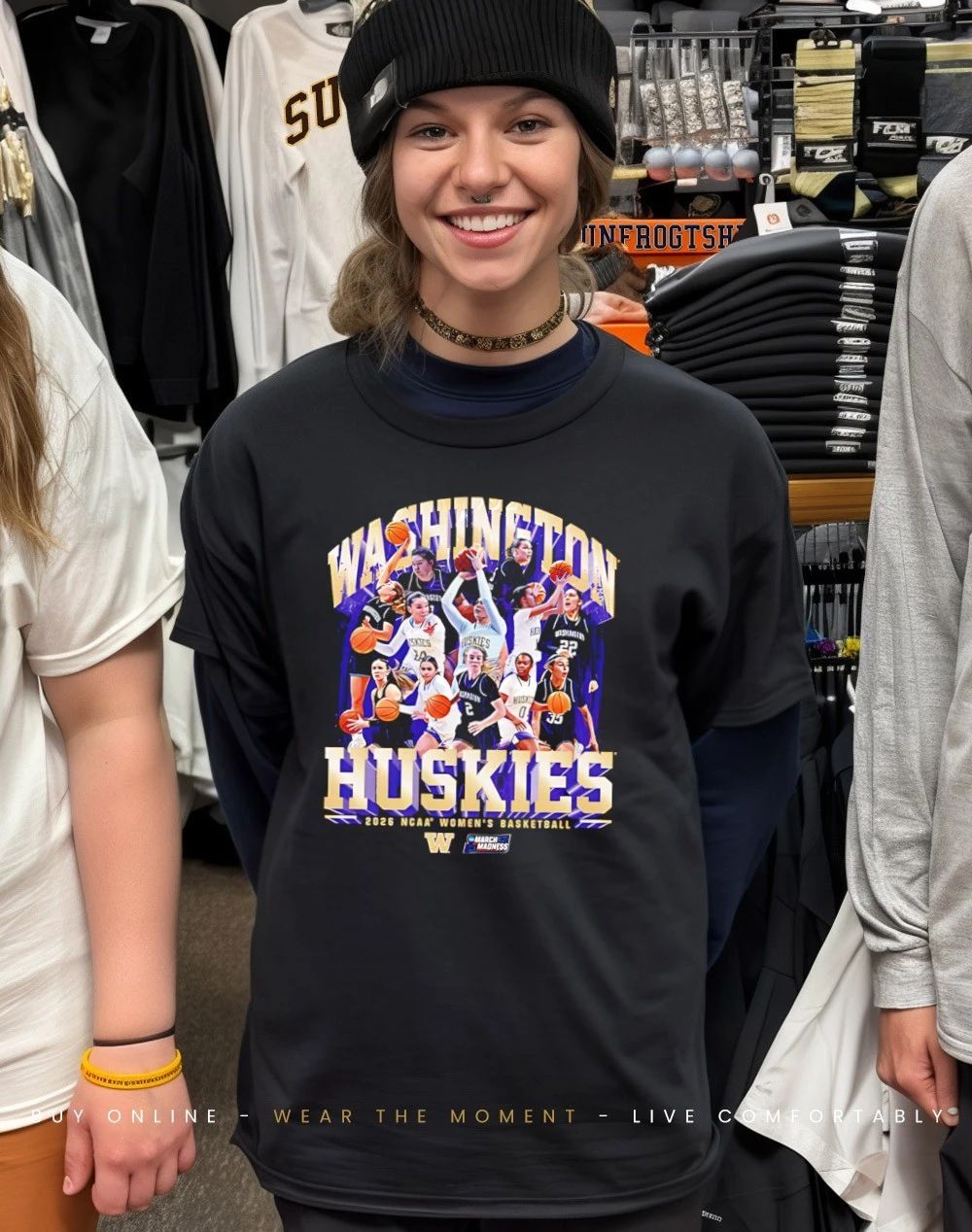 Washington Women’s Basketball NCAA March Madness 2026 Team Collage shirt