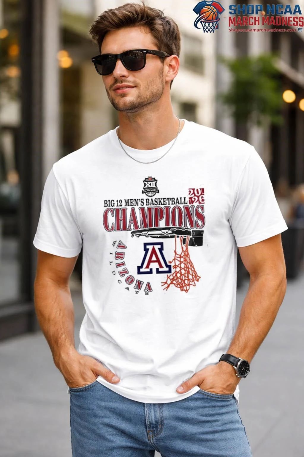 Arizona Wildcats Big 12 Men’s Basketball Tournament Championship 2026 T-Shirt Arizona Wildcats 2026