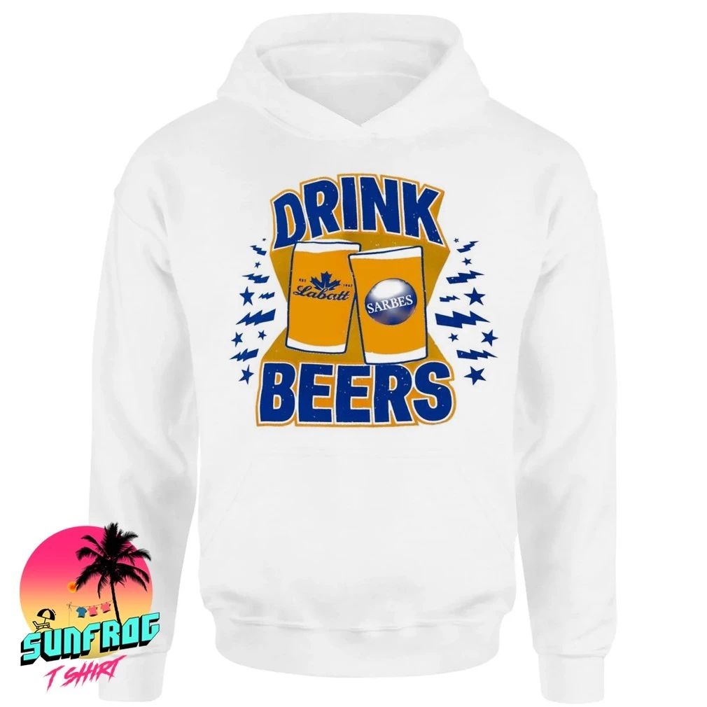 Buffalo Sabres drink Labatt beers front and back shirt
