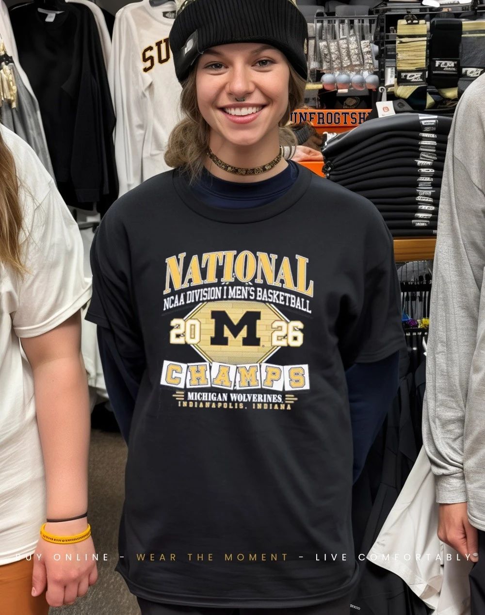 Michigan Men’s Basketball National Champions 2026 Hardwood shirt