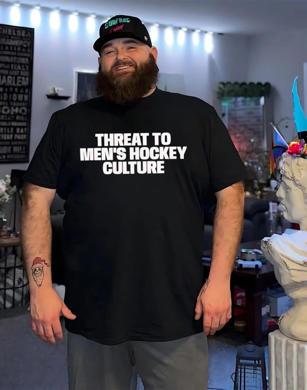 Threat to men’s hockey culture shirt