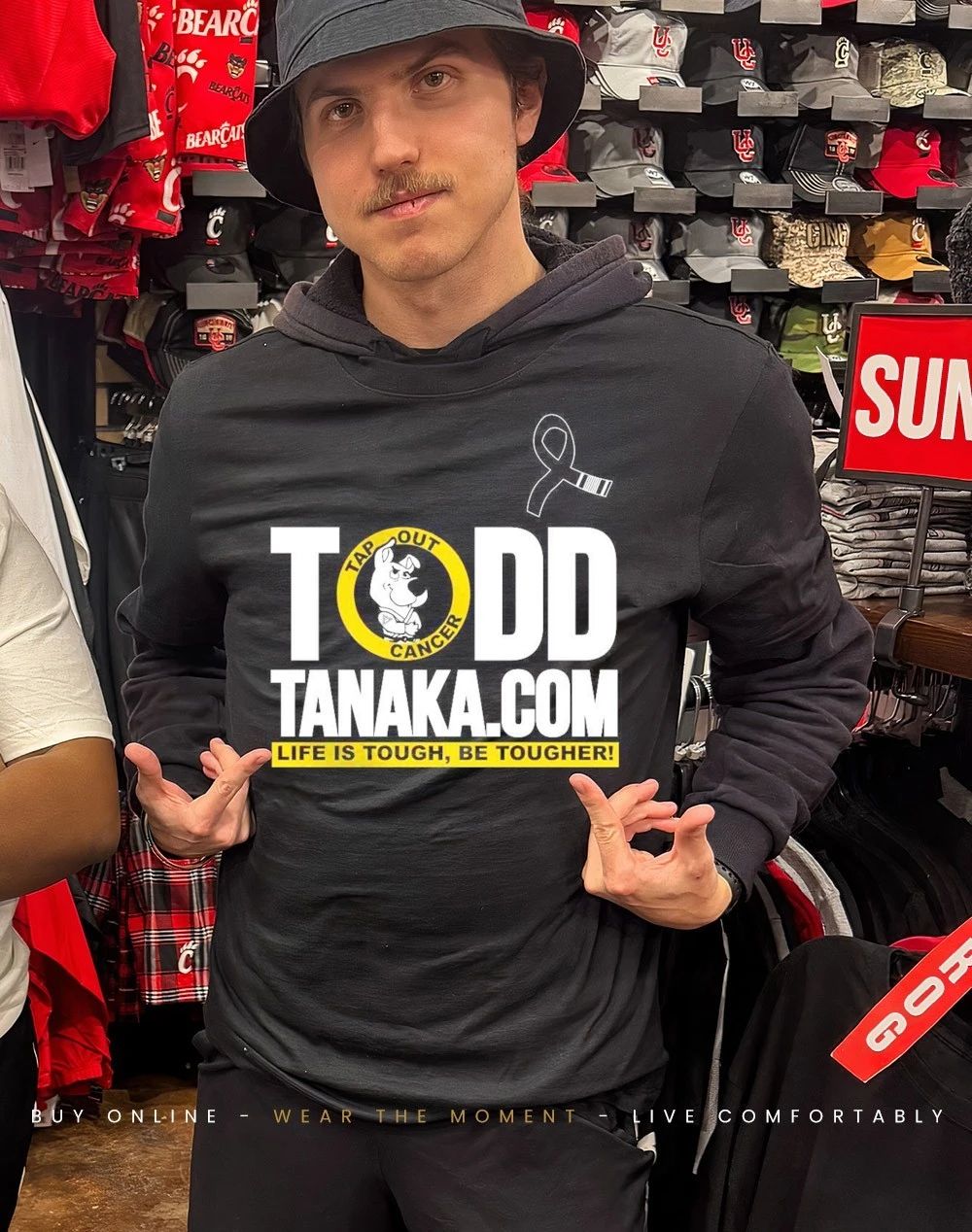 Todd tanaka aloha tap out cancer life is tough be tougher shirt