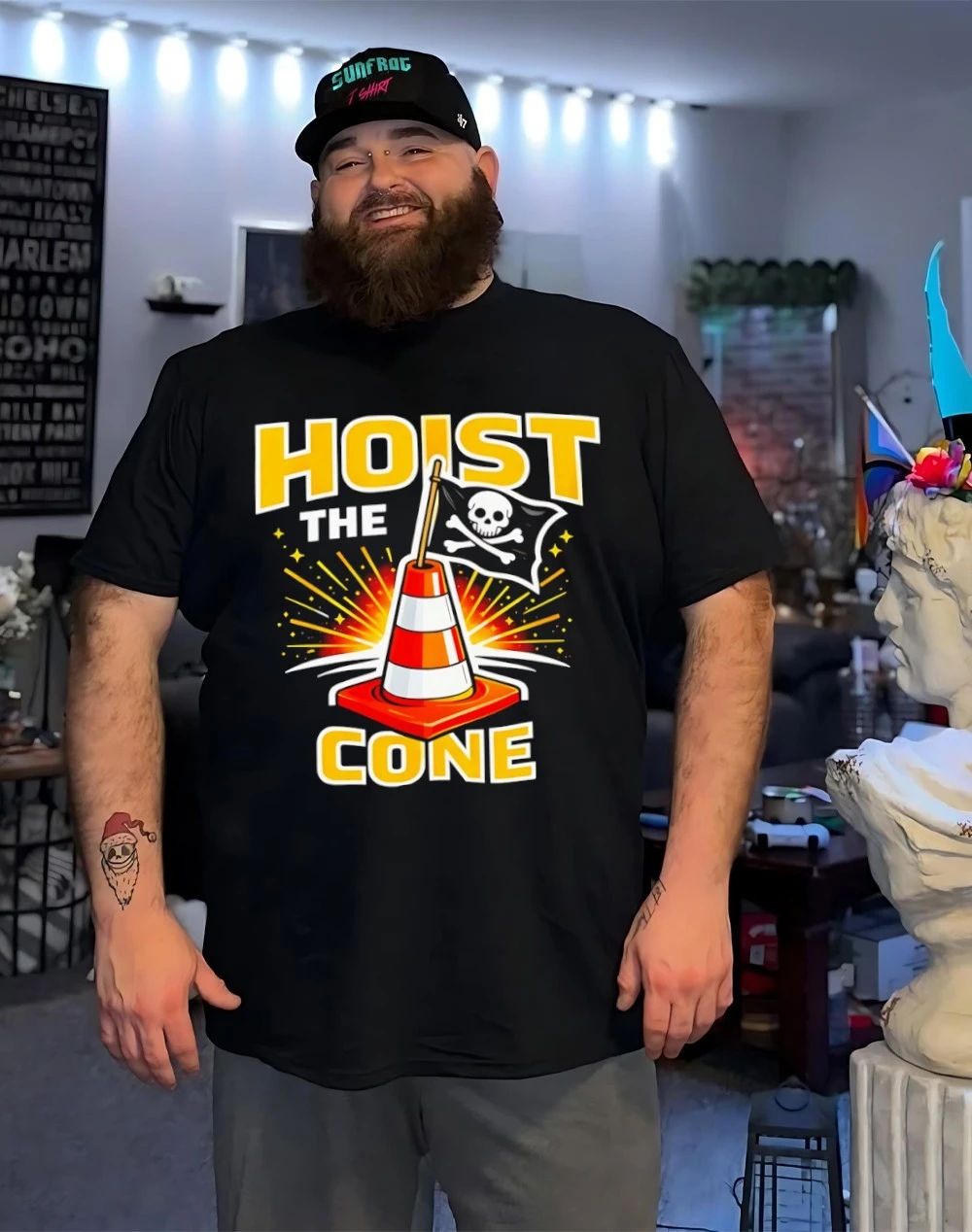 Hoist The Cone Pittsburgh Pirates Meme Traffic Cone shirt