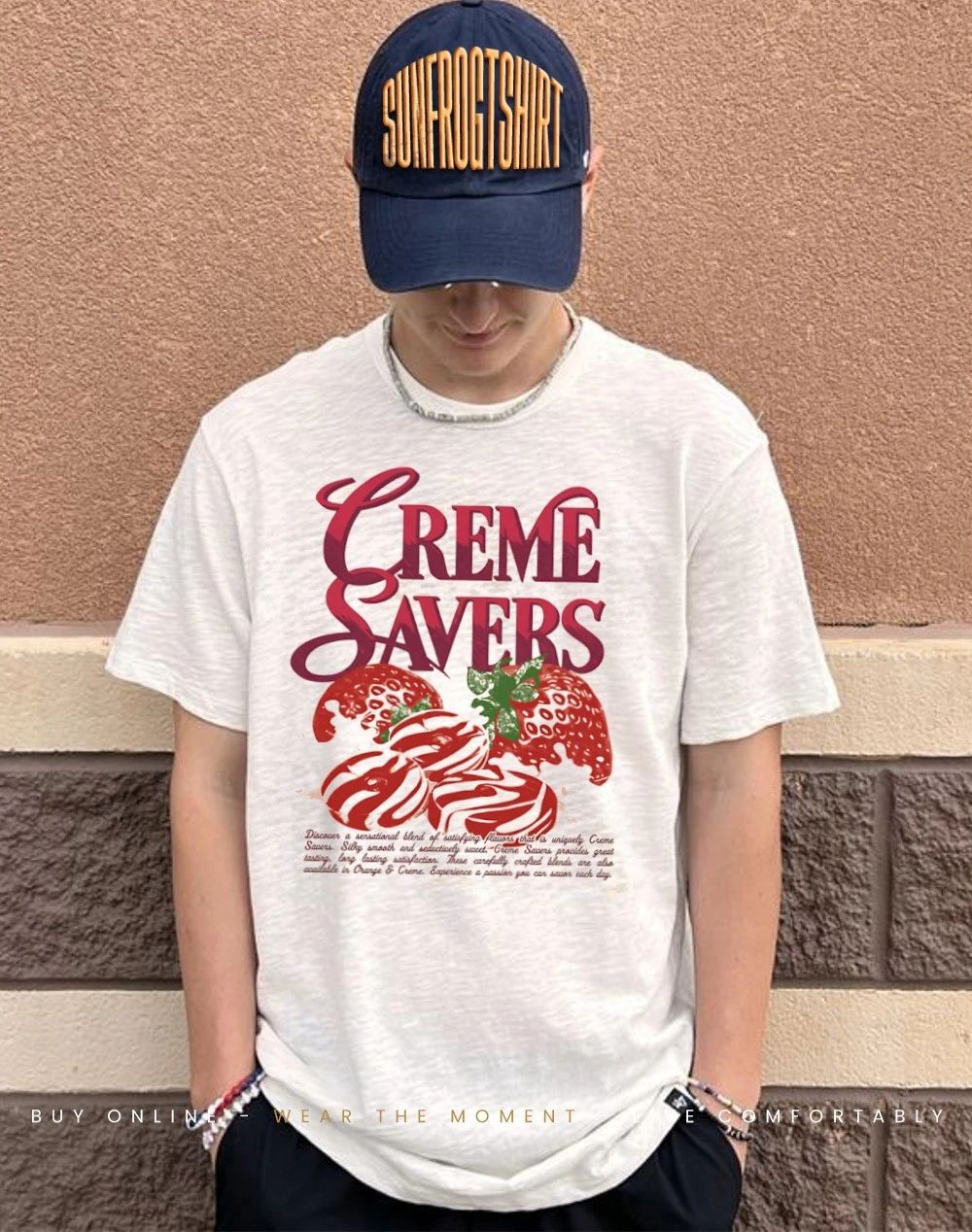 Strawberry swirl candy creme savers shirt