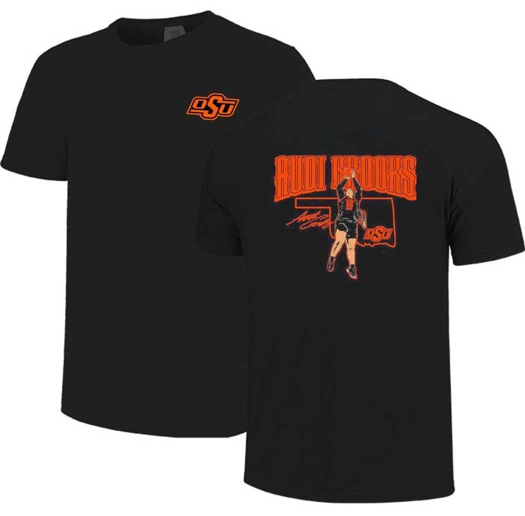 OSU Cowgirls Audi Crooks State Star layup front and back shirt