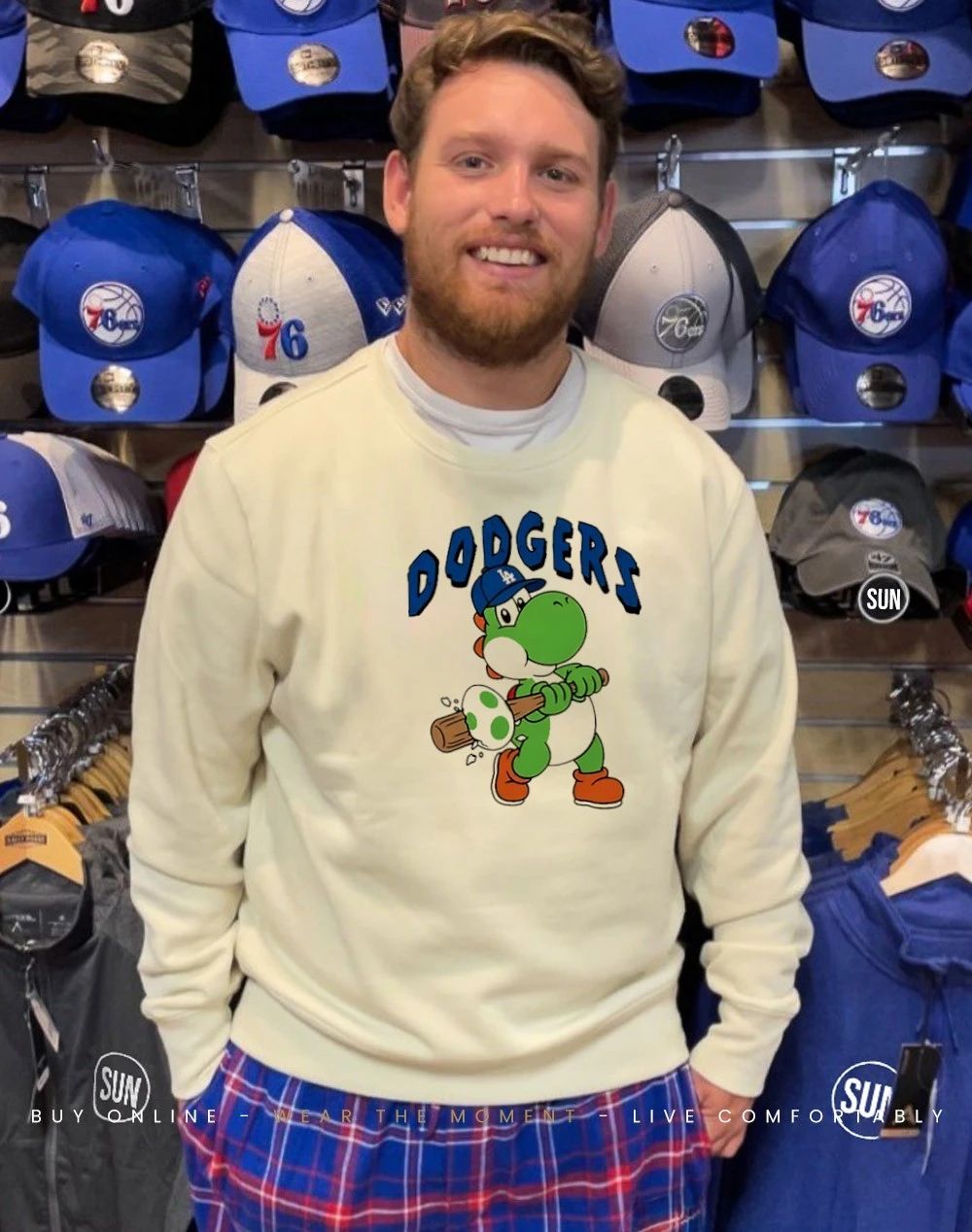 LA Dodgers Yoshi Baseball Egg Shirt