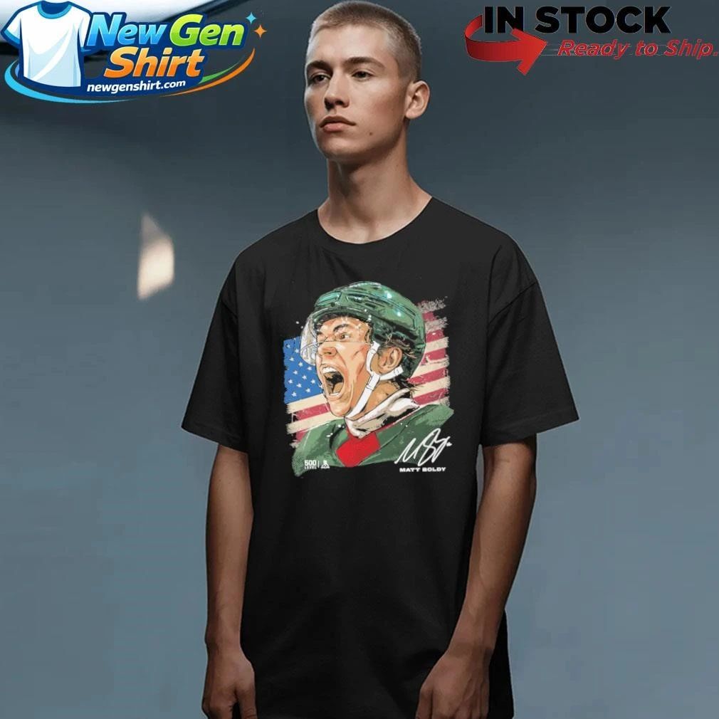 Matthew Boldy US Men’s Hockey 500 Level Flag Shirt