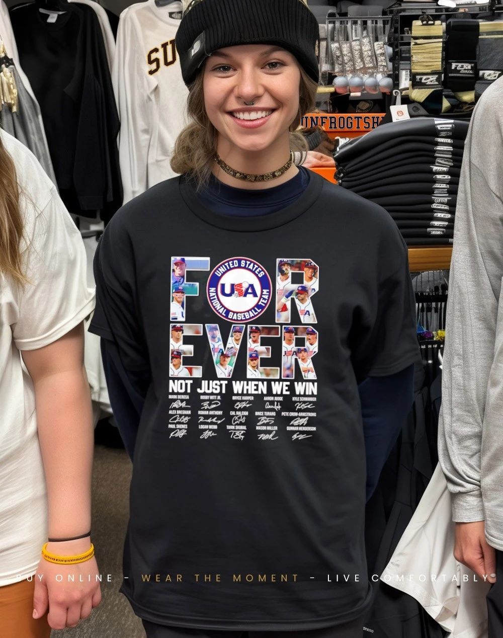 Team Usa Forever not just when we win signatures shirt