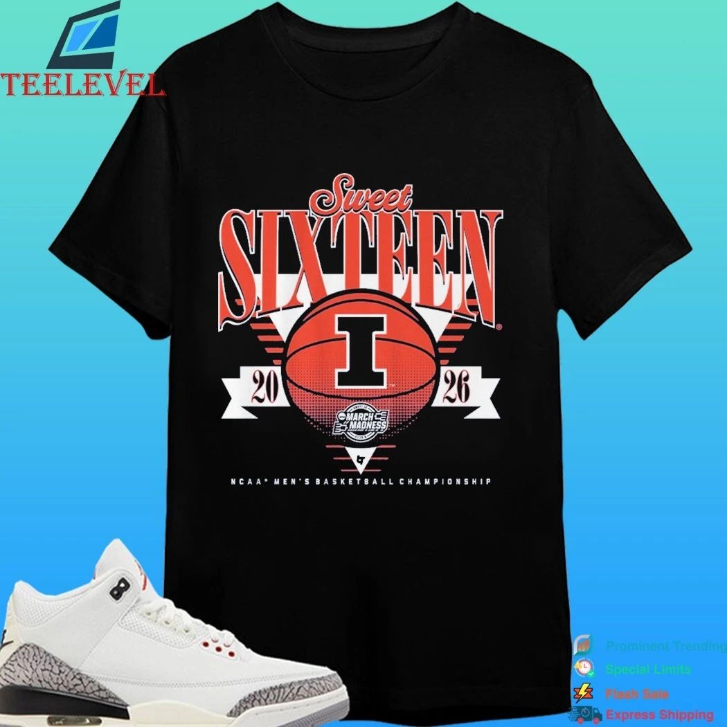 Illinois Fighting Illini Mbb 2026 Sweet Sixteen March Madness Ncaa Men’s Basketball Championship Shirt