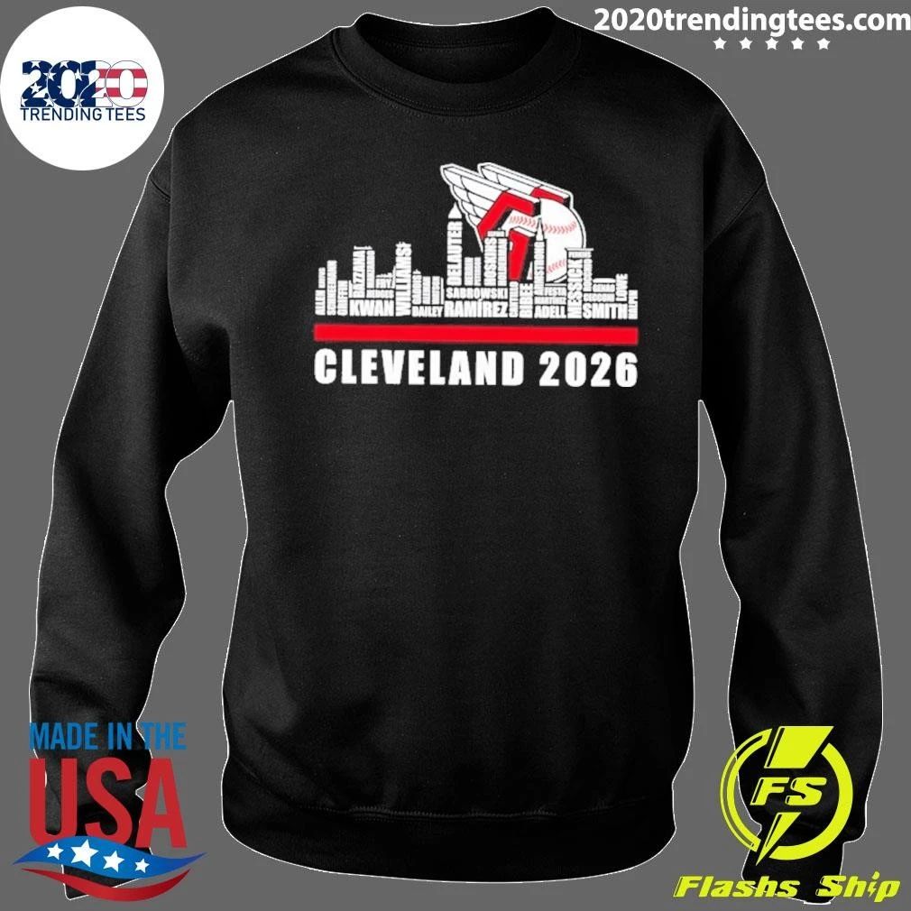 Cleveland Guardians 2026 Baseball Players Name Skyline Shirt