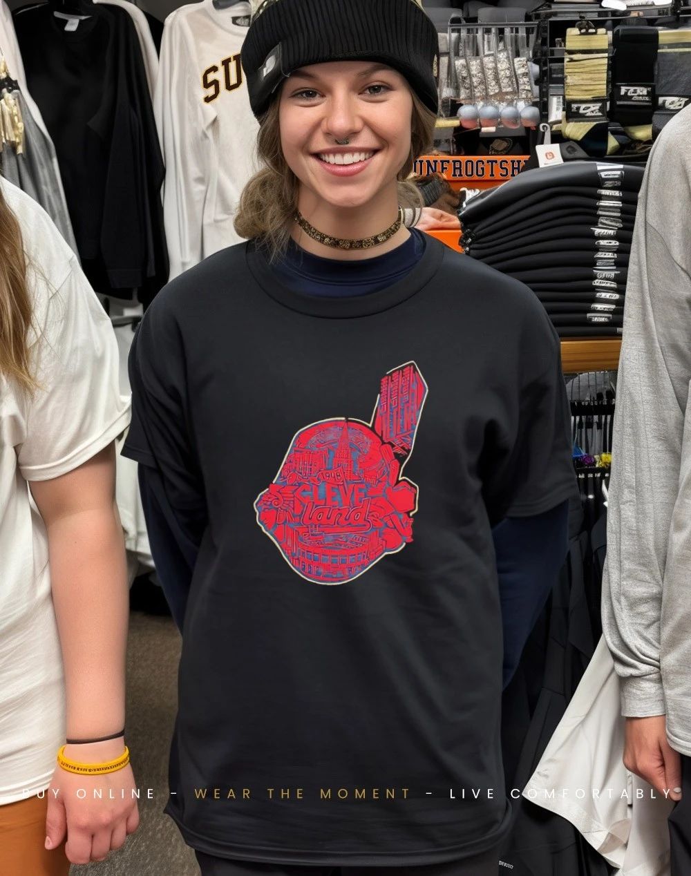 History of Cleveland Baseball logo graphic shirt