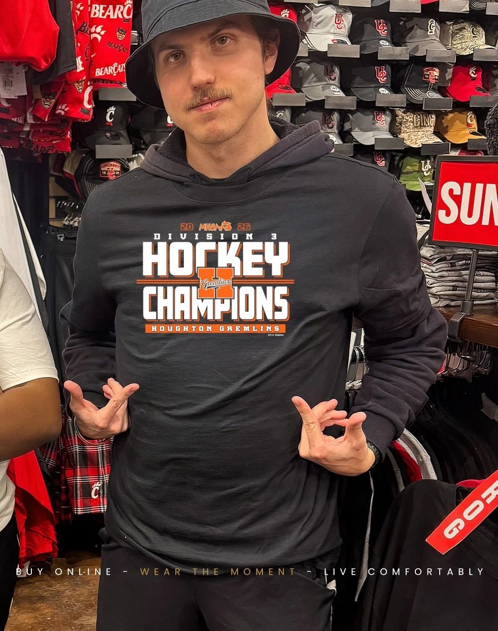 Houghton Gremlins 2026 MHSAA Hockey D3 Champions shirt