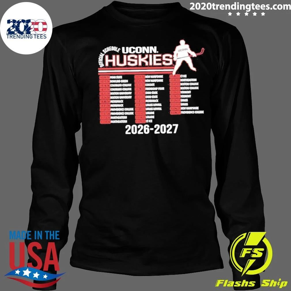 Uconn Huskies 2026-2027 Men’s Hockey Schedule Shirt