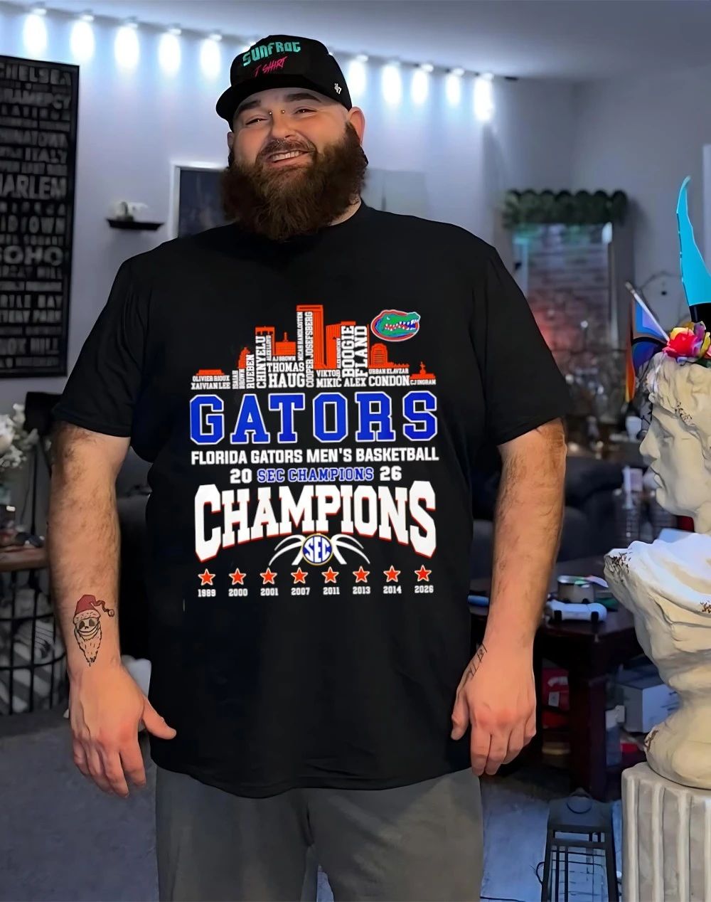 Florida Gators SEC Champions 2026 player name city skyline shirt