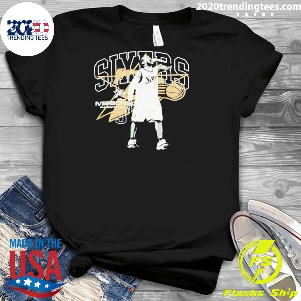 Allen Iverson Philadelphia 76ers Number 3 Scream Hardwood Shirt
