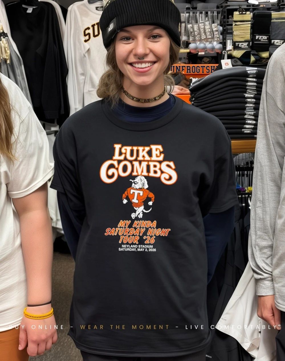 Tennessee Volunteers x Luke Combs My Kinda Saturday Night Tour 2026 shirt