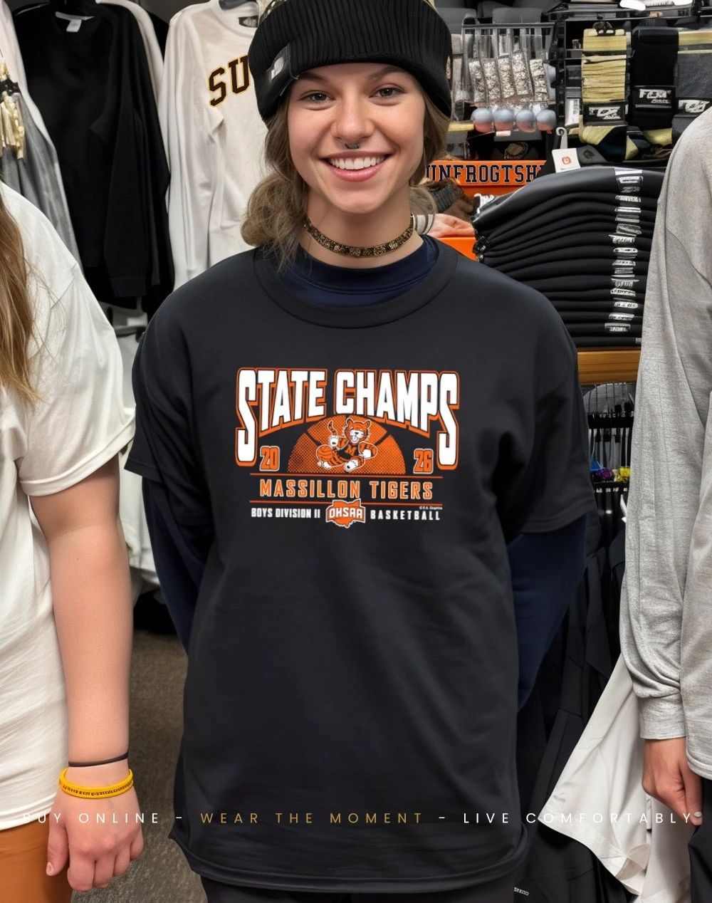 2026 OHSAA Boys Basketball D2 State Champions Massillon Tigers logo shirt