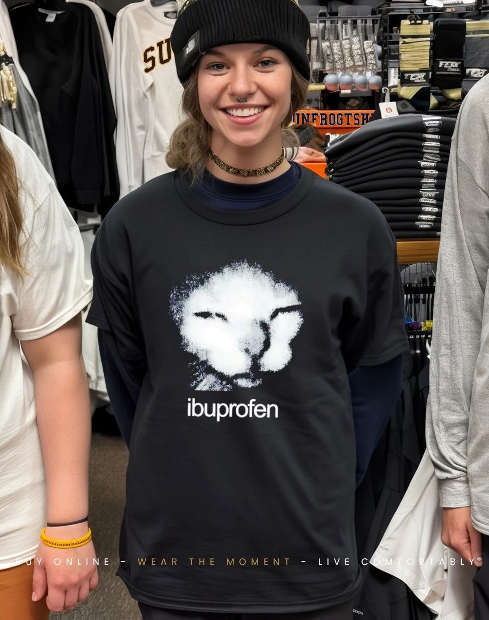 Ibuprofen cat meme shirt