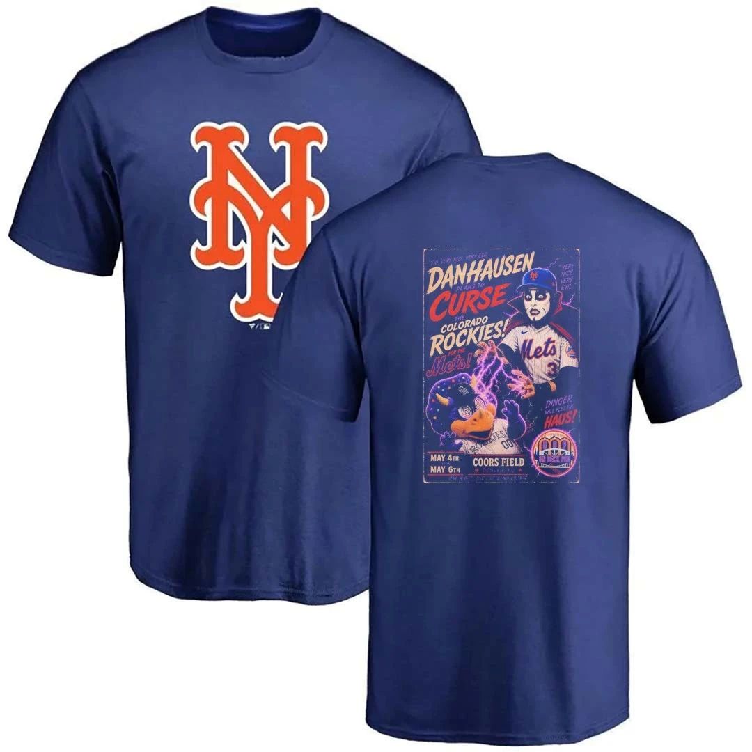 Danhausen plans to curse Colorado Rockies for the Mets front and back shirt