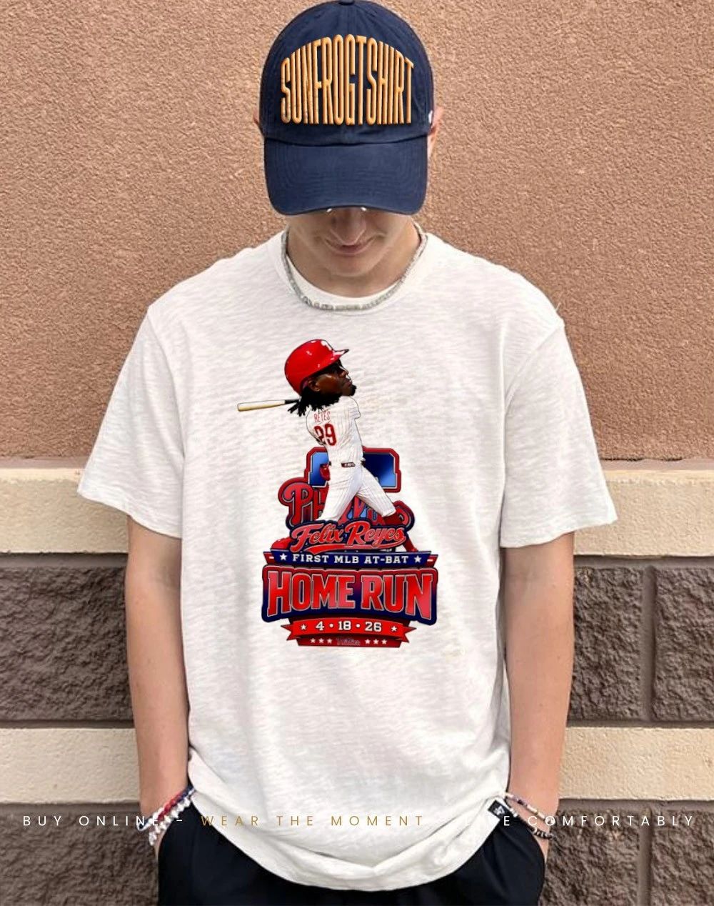 Felix Reyes Philadelphia Phillies First At-Bat First Home Run caricature shirt